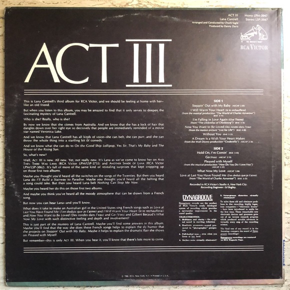 Lana Cantrell Act III Vinyl Lp '68 - Picture 3 of 8